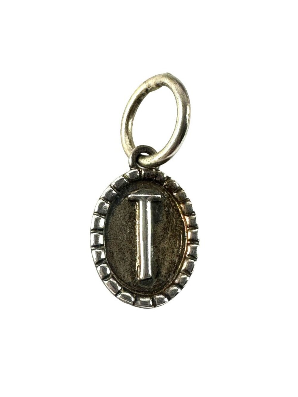 Waxing Poetic Sterling Silver 925 Charm Pendant Monogram Initial "T"